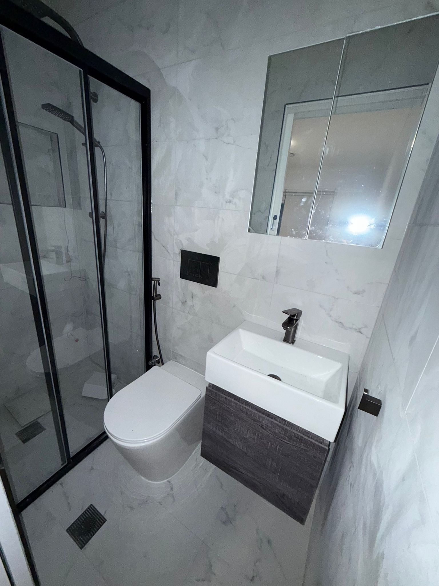 Bay-side bathroom renovation with quality tiling