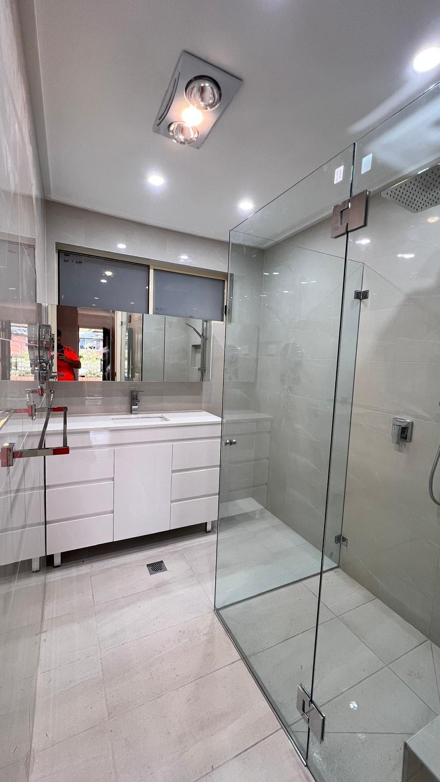 Family bathroom renovation with modern tiling