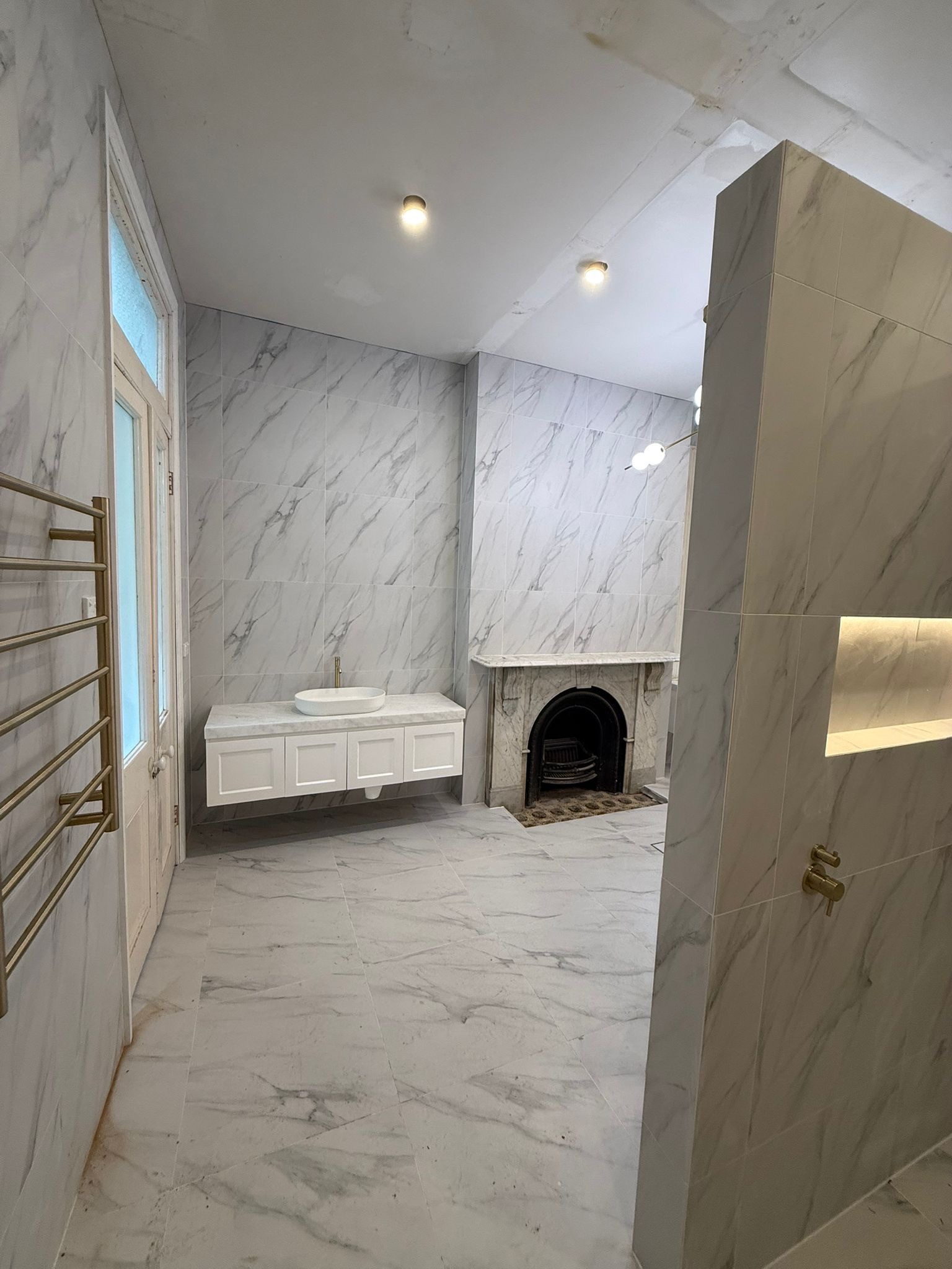 Complete bathroom fit-out with premium fixtures