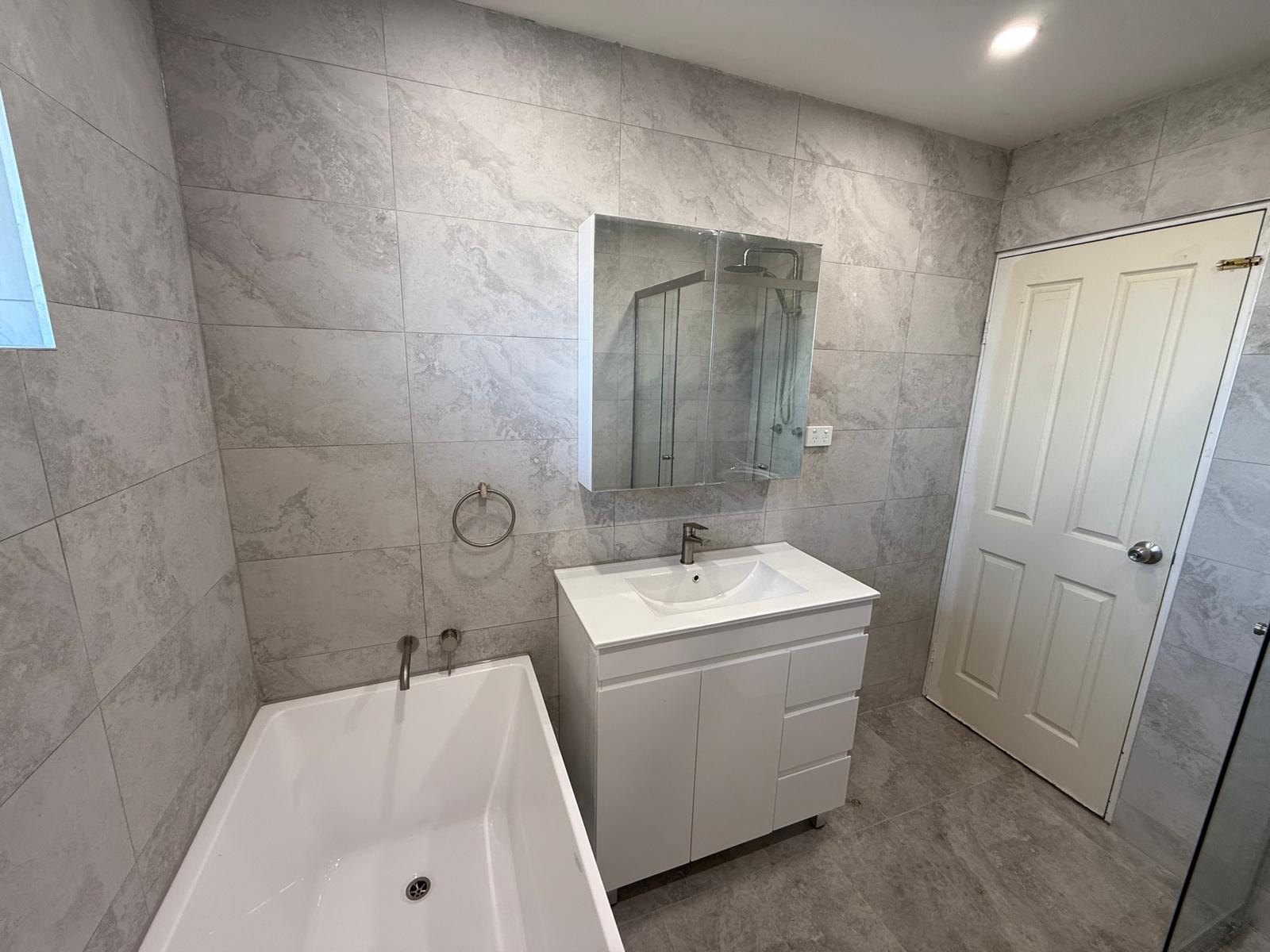 Bathroom renovation overview in Bankstown